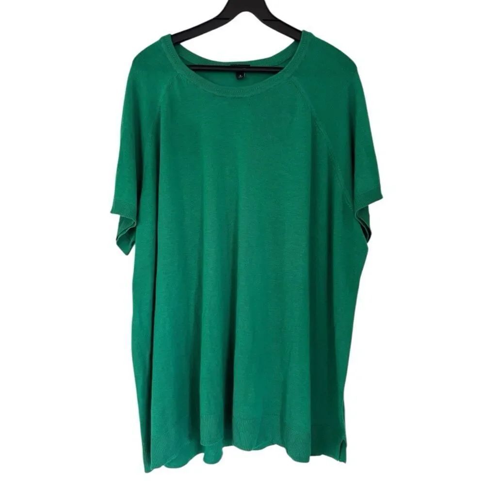 Torrid Green TissueโWeight Short Sleeve Sweater Size 3X
